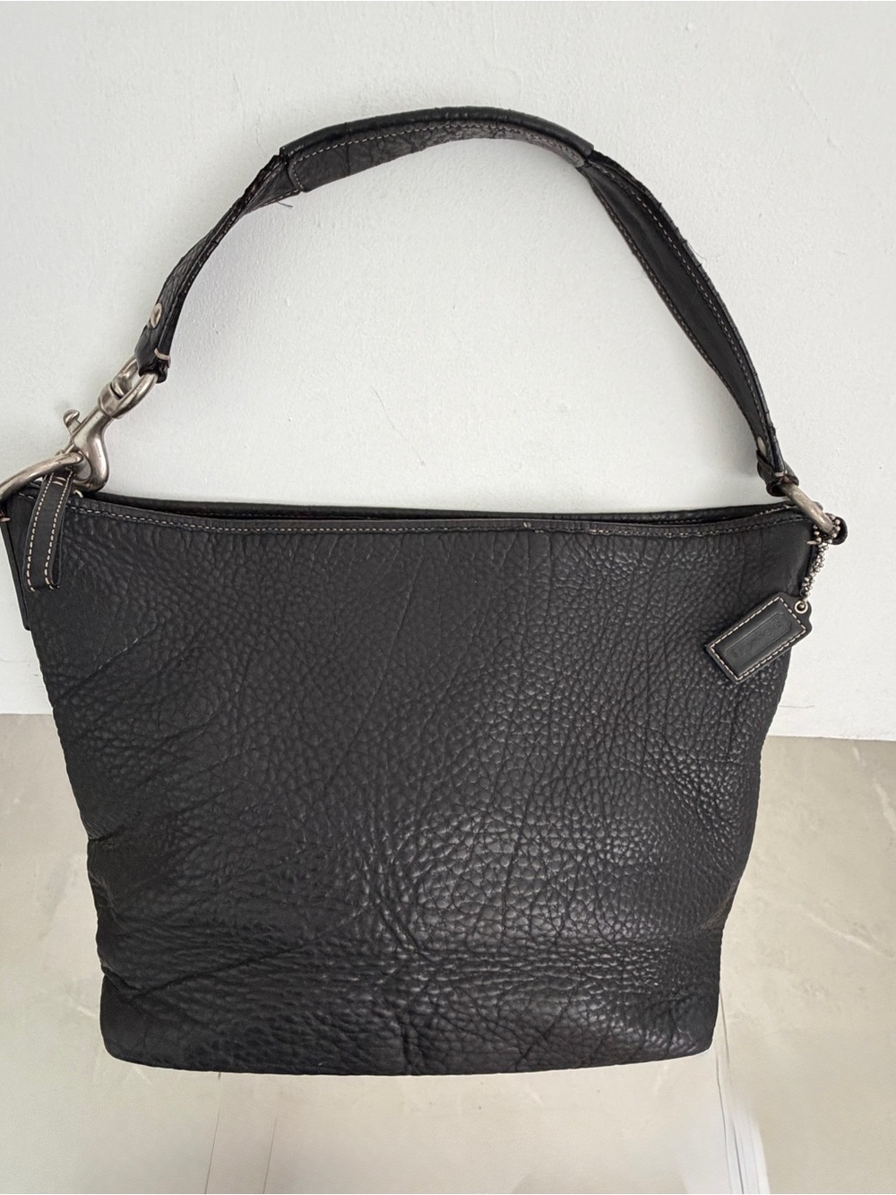 Vintage Coach F13094 Hobo Black Leather Shoulder/Hand Bag Retail $349 - Picture 3 of 16